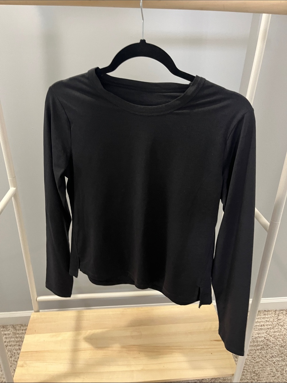 all in motion Black Long-Sleeve Crewneck Top